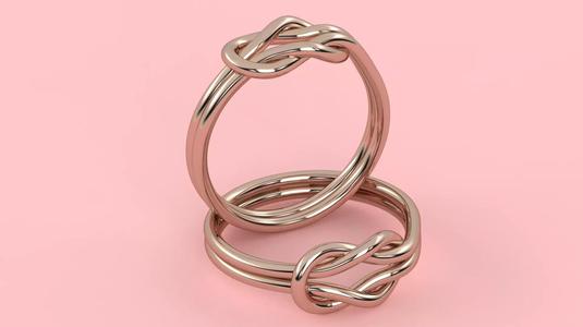 Ribbon Fold Plain Ring For Daily Use
