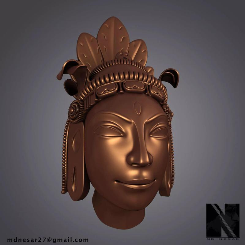 Hindu God Statue Head