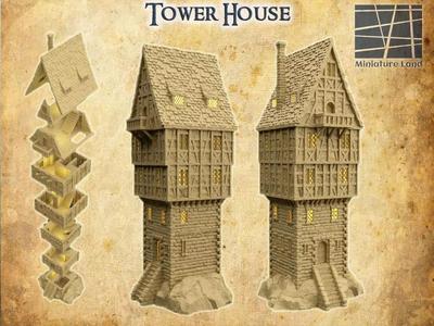 Tower House Tabletop Terrain 28 MM