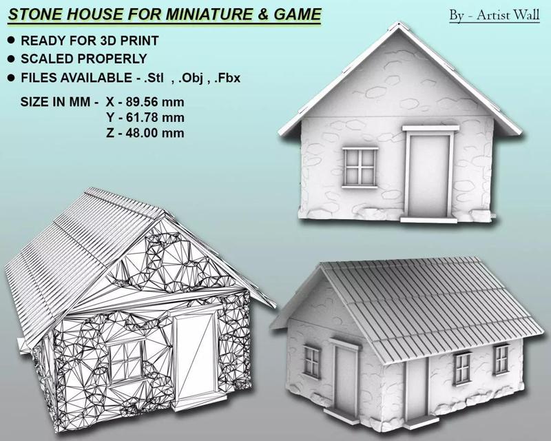 Stone House For Miniatures and Game