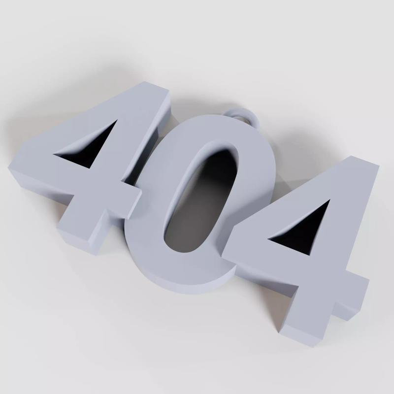 404 Pendant 3D print