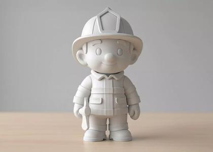 Firefighter Cartoon Character 3D Printable