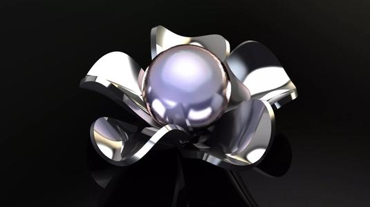 Flower silver ring with