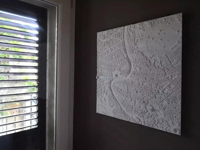 3D Rome Map City Art Landmark Model of Rome Skyline