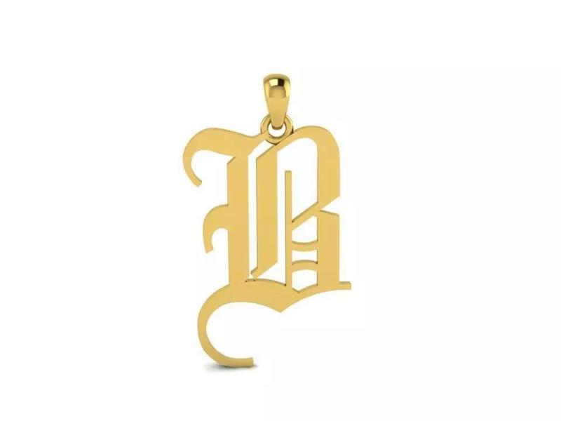 Olde English Pendant Letter B