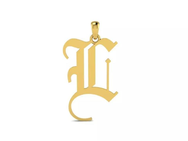 Olde English Pendant Letter L