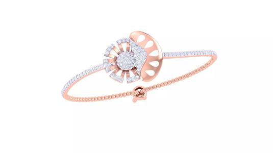 Flower Women Light wt Diamond Bracelet 3dm renders