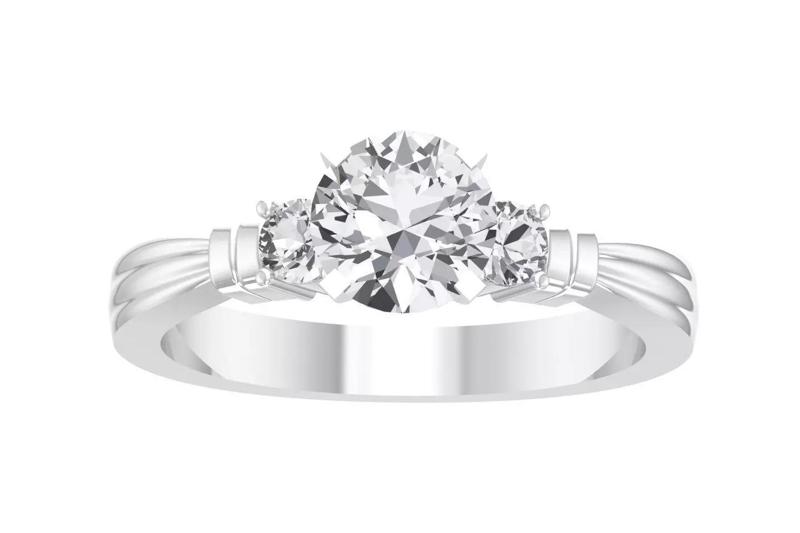 Women Wedding Engagement Three Stone Ring