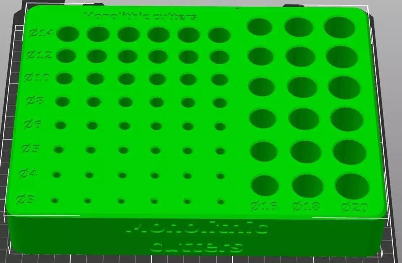 Monolithic cutters- holder