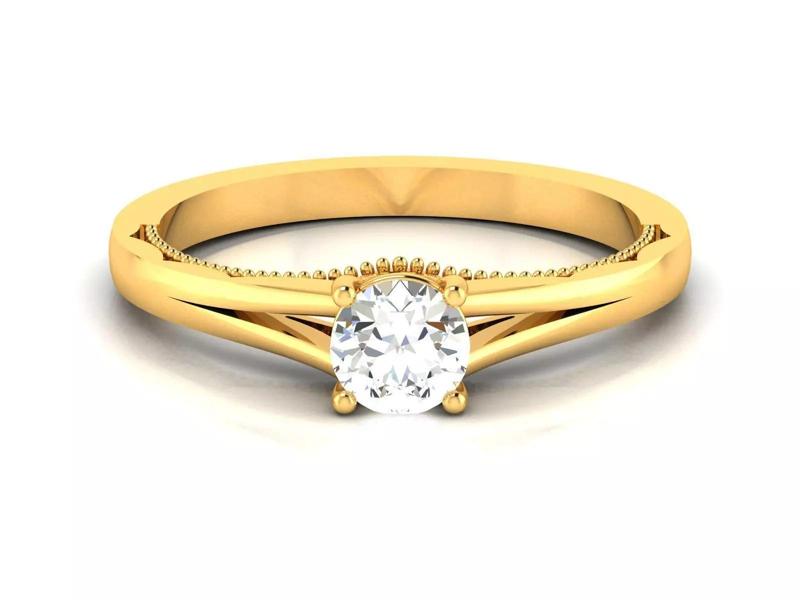 Solitaire Ring 3dm Render Detail
