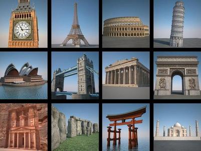 ASDA Intricate 3D Model Collection of World-Famous Landmarks: Precision-Ready for 3D Printing
