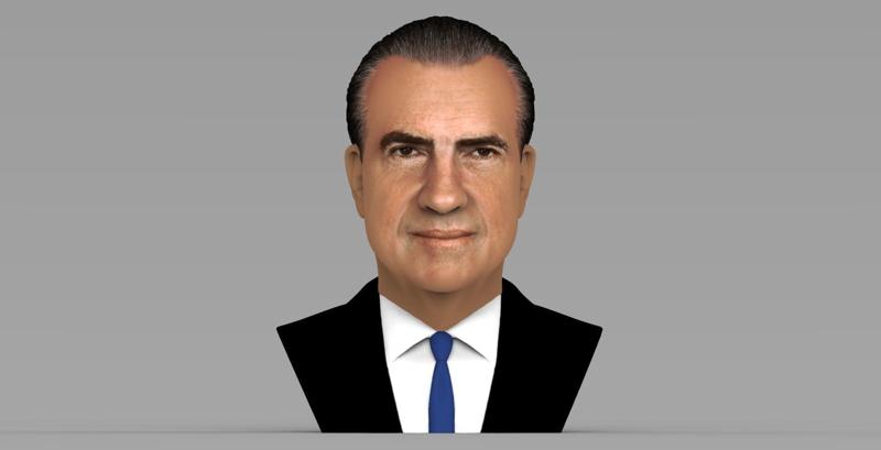 Richard Nixon bust for full color 3D printing