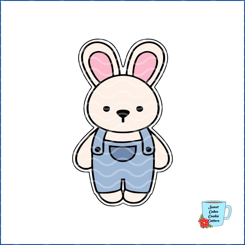 Boy Bunny Cookie Cutter - Easter - Animal - 8 STL Cookie cutter files