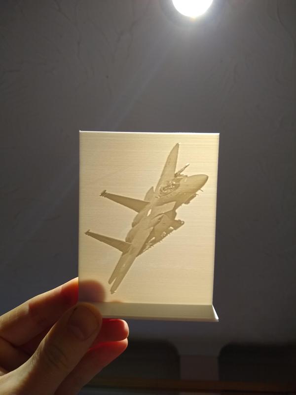 Banking F-15 Strike Eagle lithophane