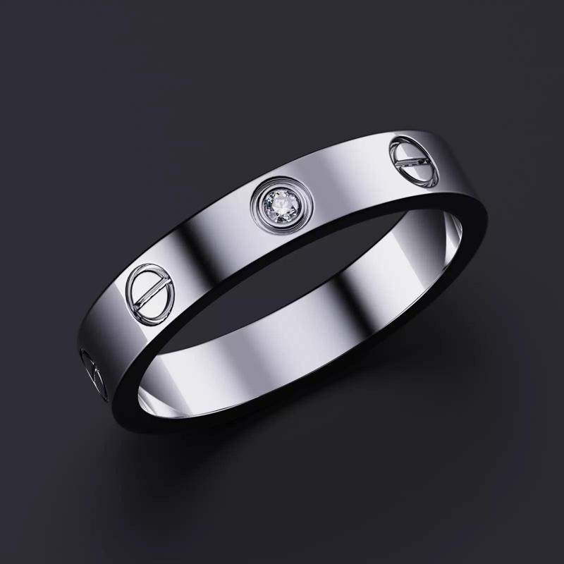 Wedding rings Love Collection version1 All Sizes 1 stone