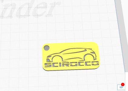 Volkswagen scirocco keychain