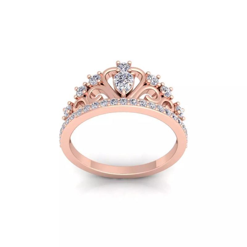 Woman Engagement Ring 3d Model and Render 44