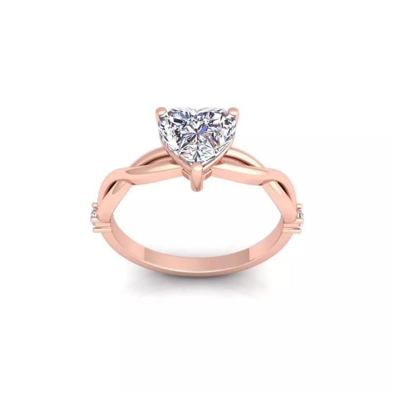 Woman Engagement Ring 3d Model and Render 2