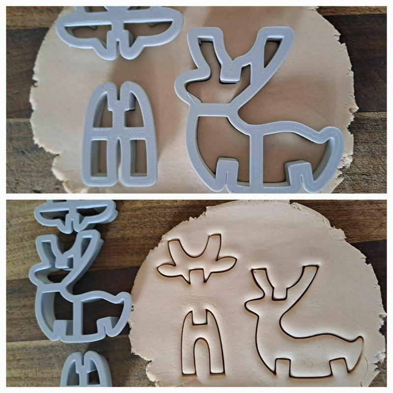 Reindeer 3d cookie cutter