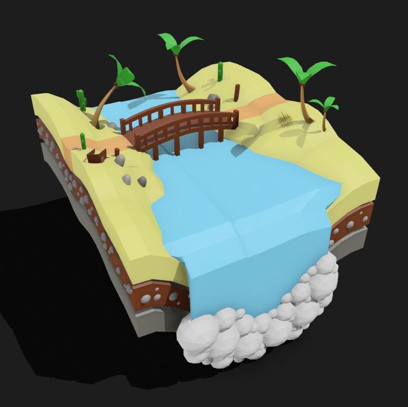 Desert River Diorama