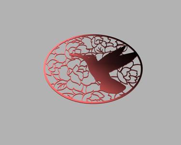 Round bird decoration