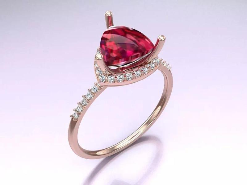 Triangle Stone Ring - Womens Rings - N726803