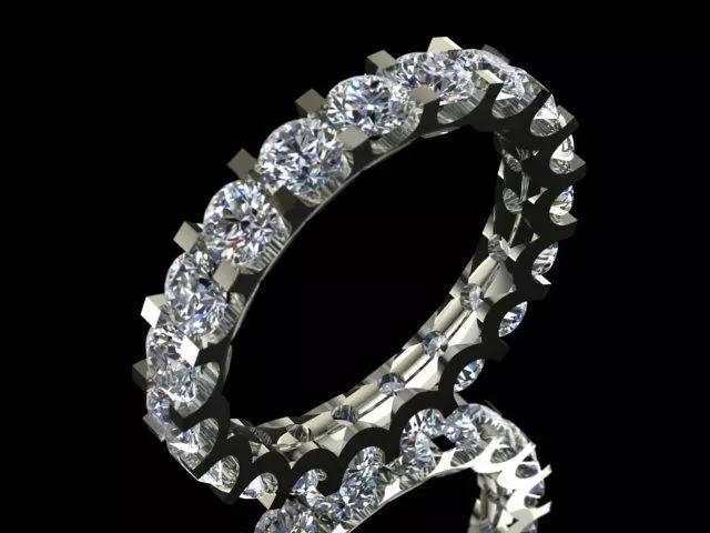 Tiffany Style Full Round Diamond Ring