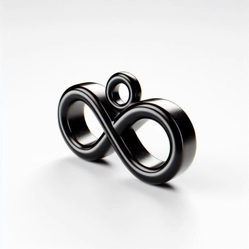 Infinity Symbol Necklace Showpiece 3D Print – Modern Jewelry