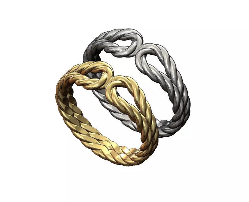 Twisted wire double loop band