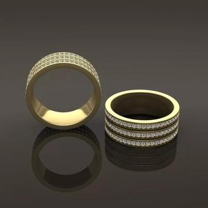 Triple Stack Diamond Infinity Band Mix Size