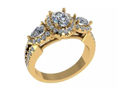 Ring480 diamond engagement ring gold