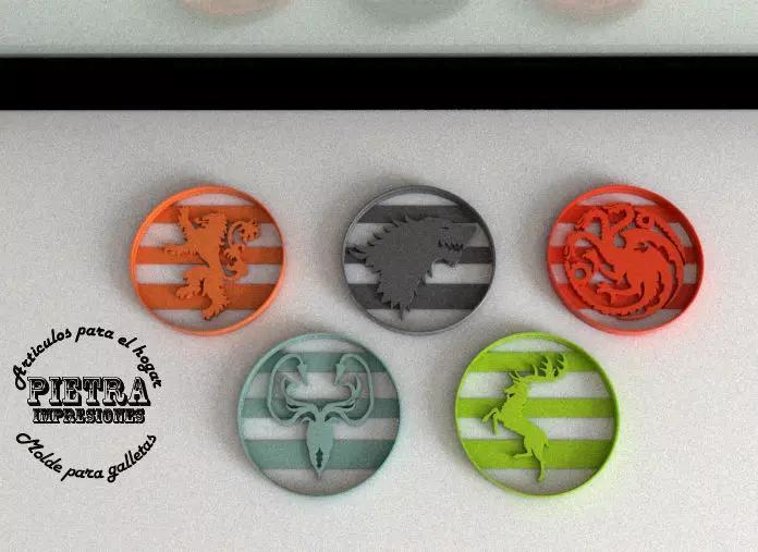 MOLDE CORTANTE PARA GALLETAS FONDANT JUEGO DE TRONOS