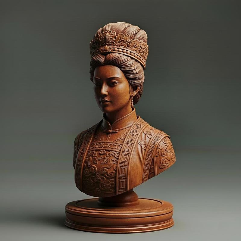 Medieval Chinese Queen Chess Piece