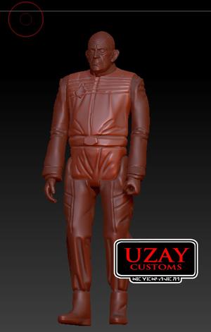 Star wars Mandalorian articulated Commissioner Helgait 3D print model