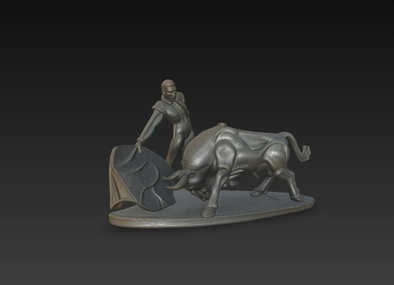 HIGH QUALITY SCULPTURE BULLFIGHTING FOR PRINTING