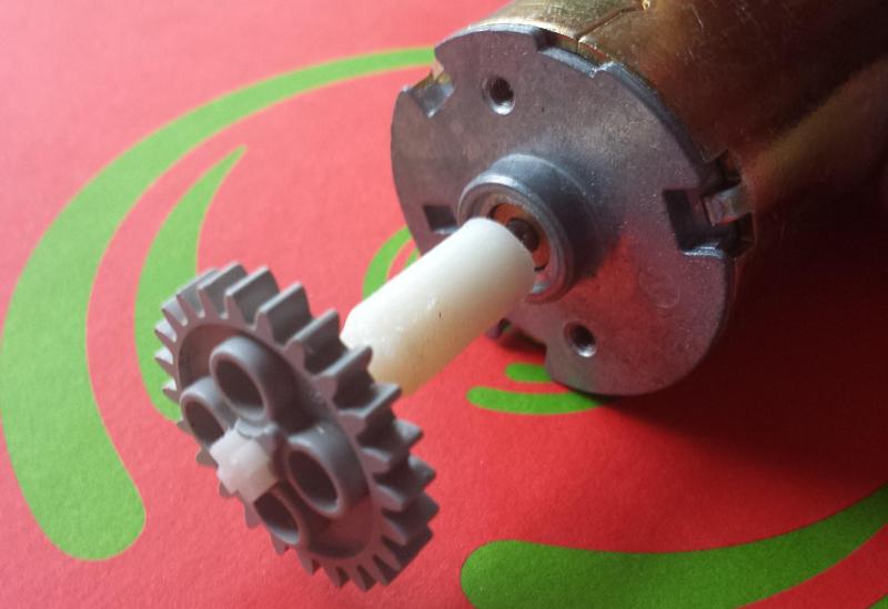 motor to  construction blocks shaft