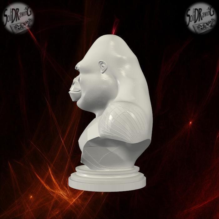 Mighty Silverback Gorilla Bust – SoliDRawinGs SG935