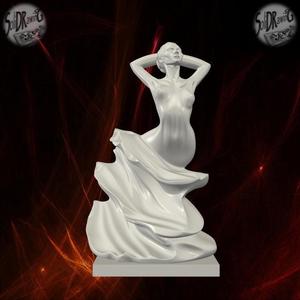 Elegant Dancing Goddess Marble Statue – SoliDRawinGs SG894