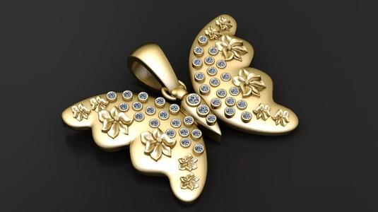 BUTTERFLY INSECT PENDANT 3D PRINTABLE MODEL