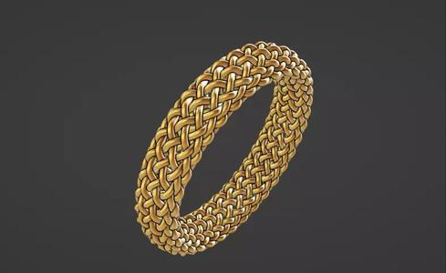 weave ring band braid US size 6