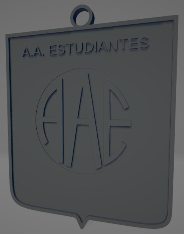 Llavero bicolor de Estudiantes de Río Cuarto