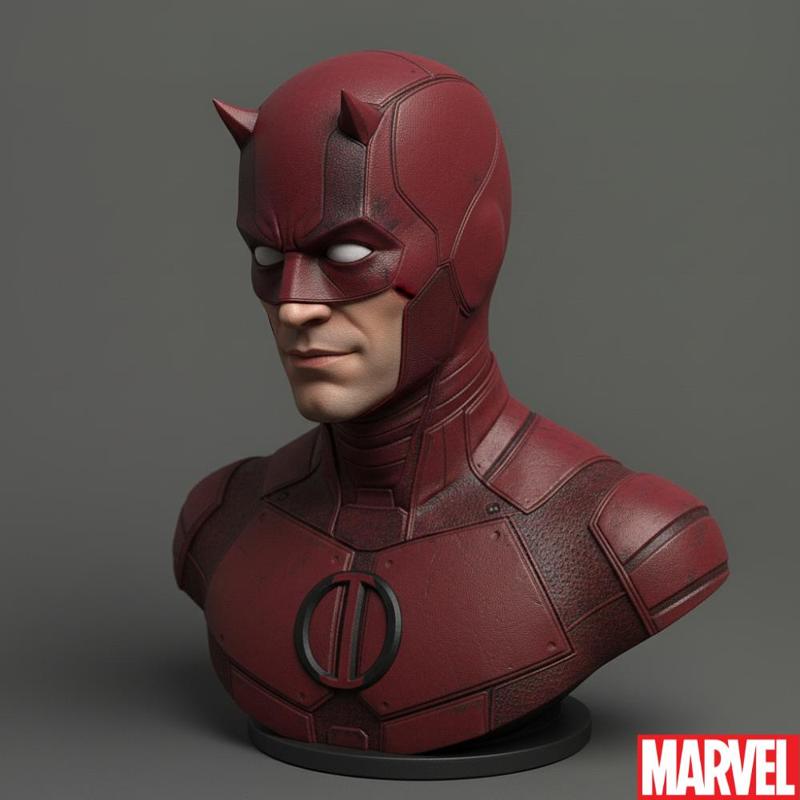 Daredevil Bust - Blind Hero with Red Mask