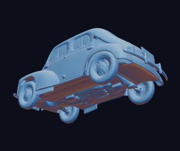 Renault 4CV 1949 – Easy Print STL, Classic French Economy Car