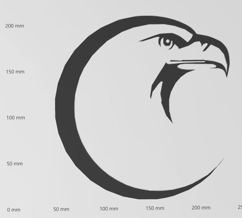 Wandtattoo minimalistischer Adler