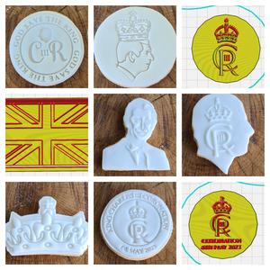 King Charles Royal Coronation Cookie Cutter Embosser Set of 9