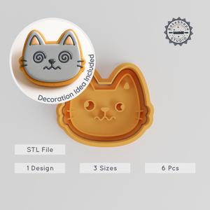 Dizzy Shape Cutter & Stamp Set, Versatile Cookie & Fondant Craft Tool, 6 Pcs, Small Medium Large Sizes