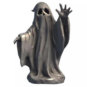 Low Poly Halloween Ghost Geometric Ghost Sculpture
