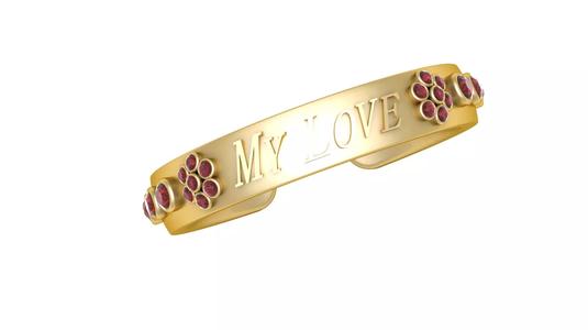 MY LOVE WORD RUBY RING 3D PRINTABLE MODEL