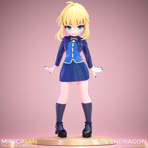Altria Pendragon / Saber - Cute Weekend Date - Fate Series Anime Figure - 3D Printing