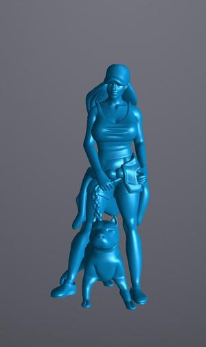 Figurine Girl with dog